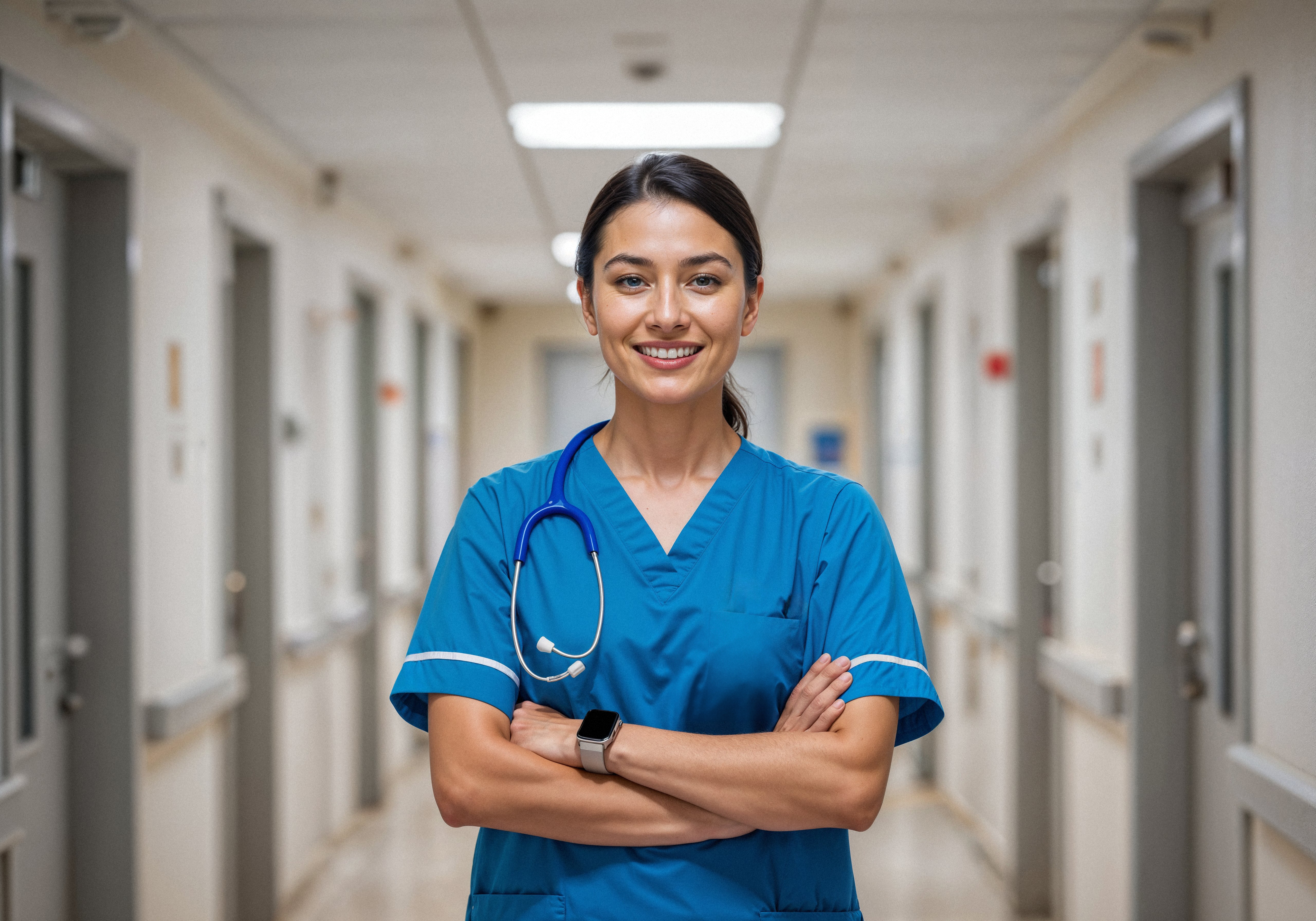 Enfermera profesional de TuAuraSalud sonriendo